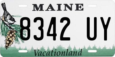 ME license plate 8342UY