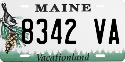 ME license plate 8342VA