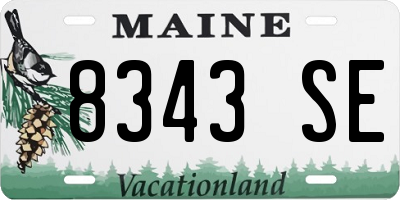 ME license plate 8343SE