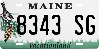 ME license plate 8343SG