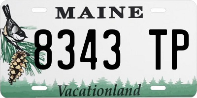 ME license plate 8343TP