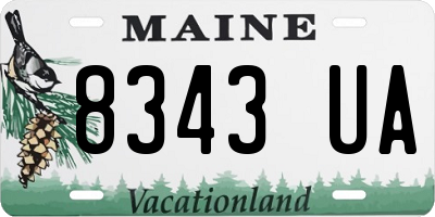 ME license plate 8343UA
