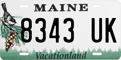 ME license plate 8343UK