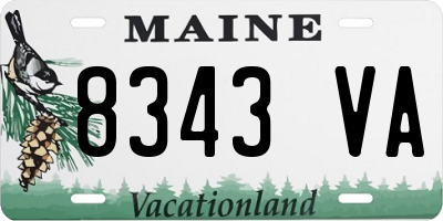 ME license plate 8343VA