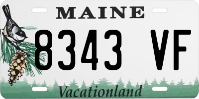 ME license plate 8343VF