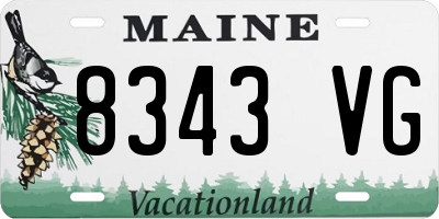 ME license plate 8343VG