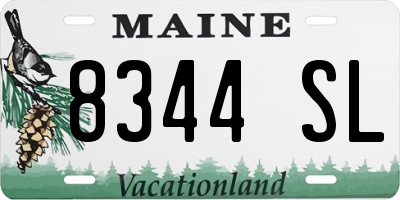 ME license plate 8344SL