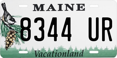 ME license plate 8344UR