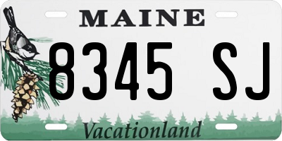 ME license plate 8345SJ