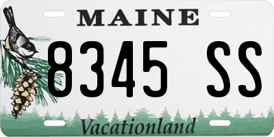 ME license plate 8345SS