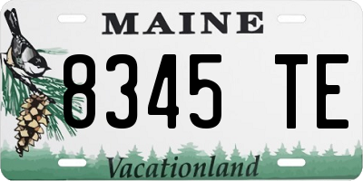 ME license plate 8345TE