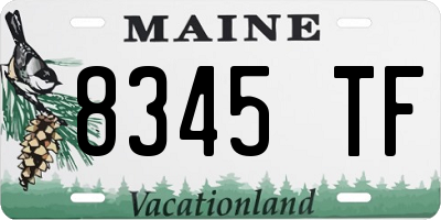 ME license plate 8345TF