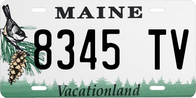 ME license plate 8345TV
