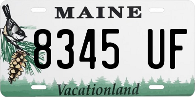 ME license plate 8345UF