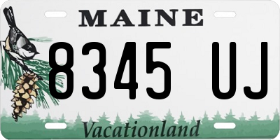 ME license plate 8345UJ