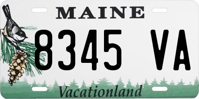 ME license plate 8345VA