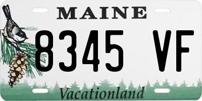 ME license plate 8345VF