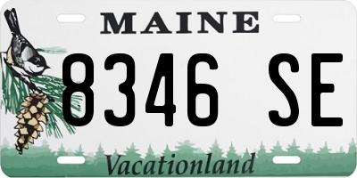 ME license plate 8346SE