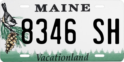ME license plate 8346SH