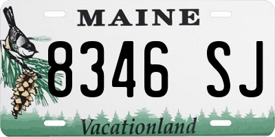 ME license plate 8346SJ