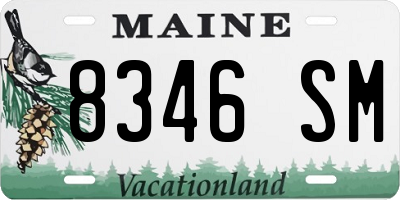 ME license plate 8346SM