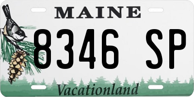 ME license plate 8346SP