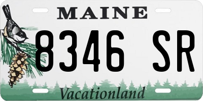 ME license plate 8346SR