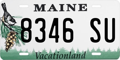 ME license plate 8346SU