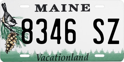 ME license plate 8346SZ