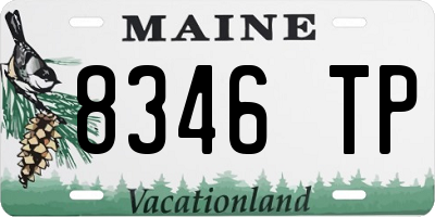 ME license plate 8346TP