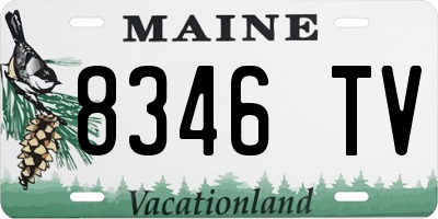 ME license plate 8346TV