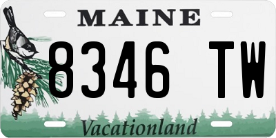 ME license plate 8346TW