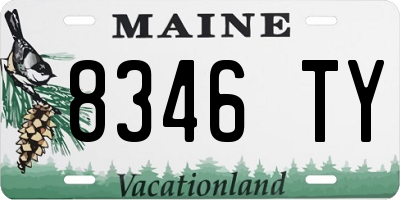 ME license plate 8346TY