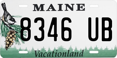 ME license plate 8346UB