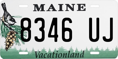 ME license plate 8346UJ