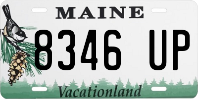 ME license plate 8346UP