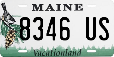 ME license plate 8346US