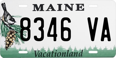 ME license plate 8346VA