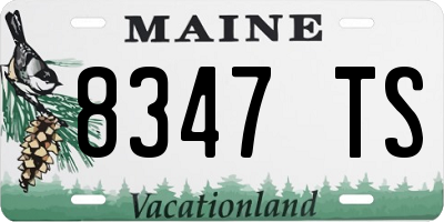 ME license plate 8347TS