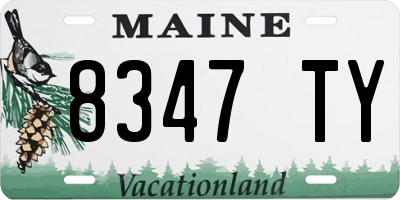 ME license plate 8347TY