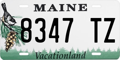 ME license plate 8347TZ