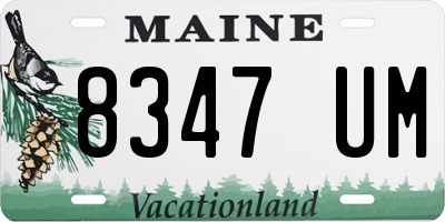 ME license plate 8347UM