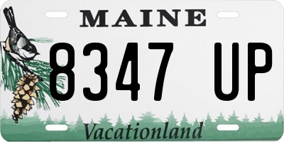 ME license plate 8347UP