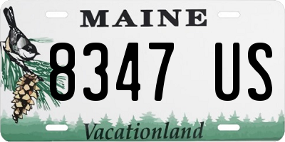 ME license plate 8347US