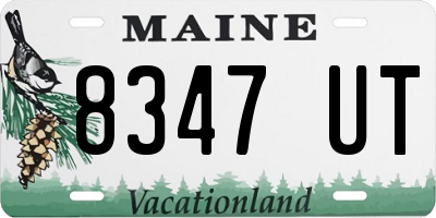 ME license plate 8347UT