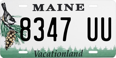 ME license plate 8347UU