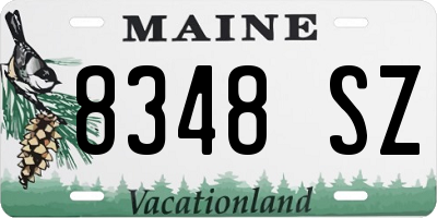 ME license plate 8348SZ