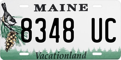 ME license plate 8348UC