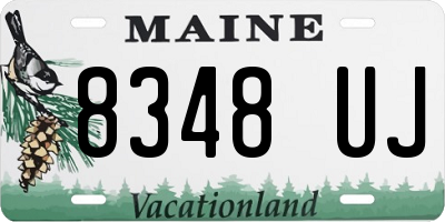 ME license plate 8348UJ
