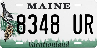 ME license plate 8348UR